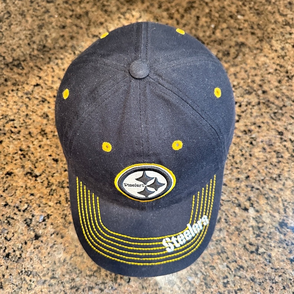 Pittsburgh Steelers Hat NFL Team Apparel Baseball Cap Men's Adjustable Black - Picture 2 of 8
